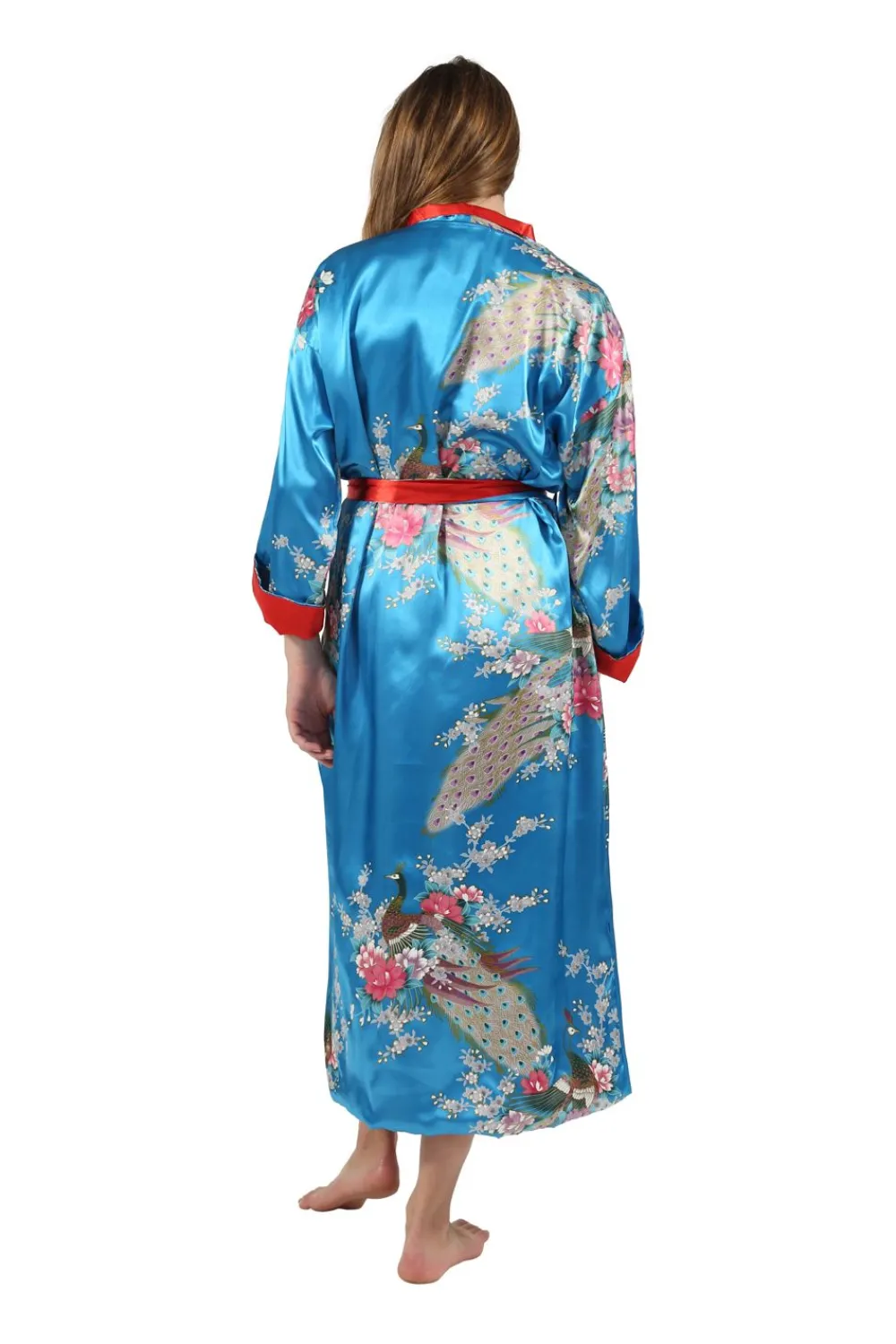 La Cera™ Bata De Saten Floral