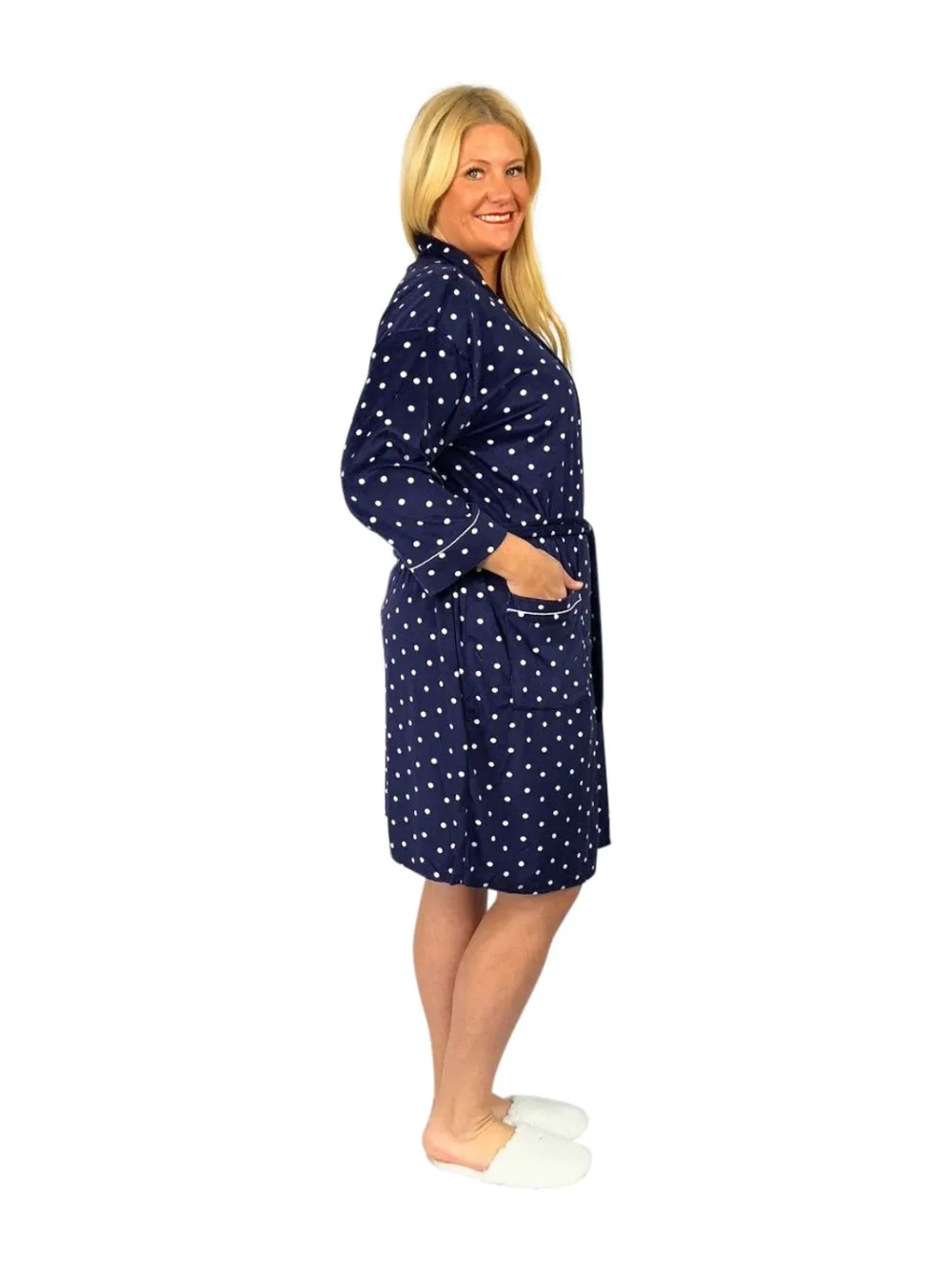 La Cera™ Bata Tipo Kimono Minky Sedosa Y Transparente De Talla Grande La Cera