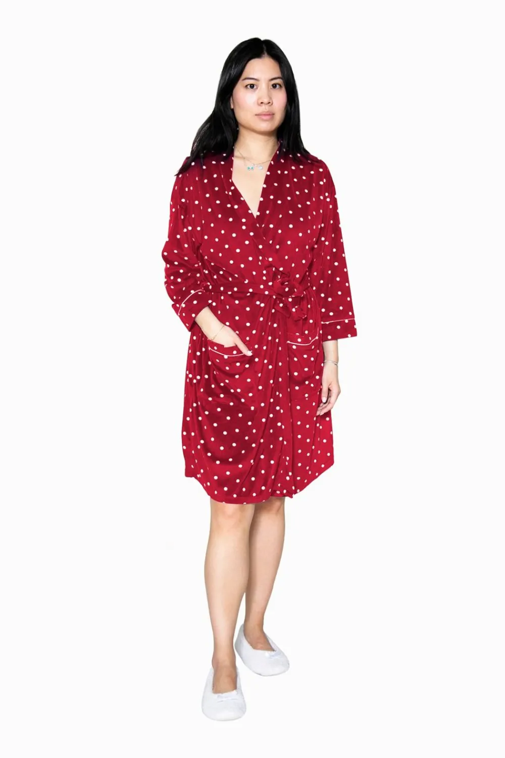 La Cera™ Bata Tipo Kimono Minky Sedosa Y Transparente De La Cera