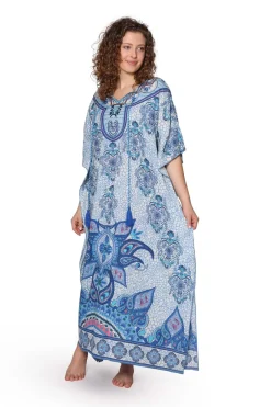 La Cera™ Caftan 100% Algodon Con Estampado De Cachemira