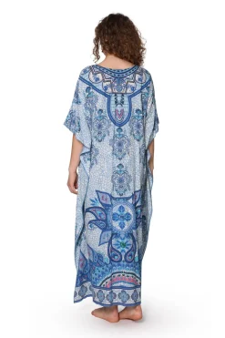 La Cera™ Caftan 100% Algodon Con Estampado De Cachemira