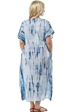 La Cera™ Caftan 100% Algodon Con Estampado Tie-Dye