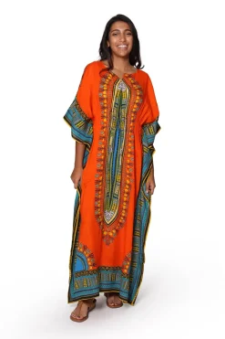 La Cera™ Caftan Con Estampado Tribal