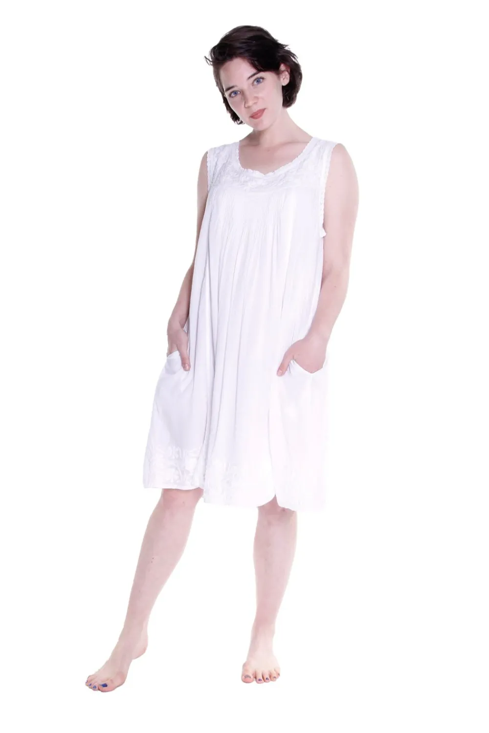 La Cera™ Camisa Bordada Blanca 100% Algodon
