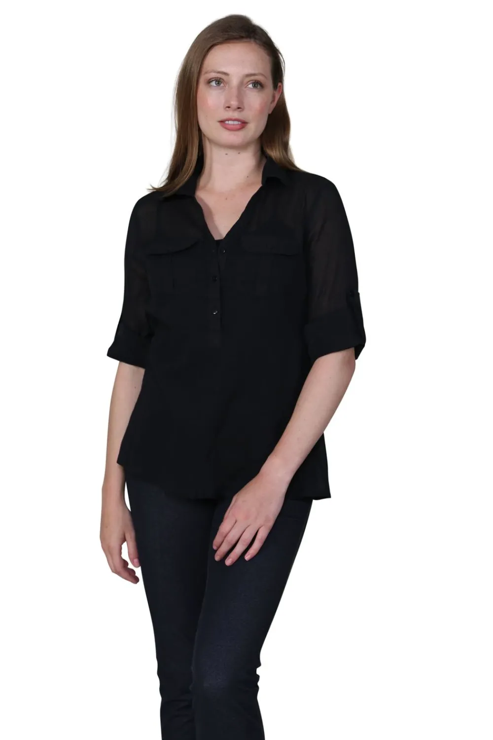 La Cera™ Camisa Campamento De Gasa De Algodon