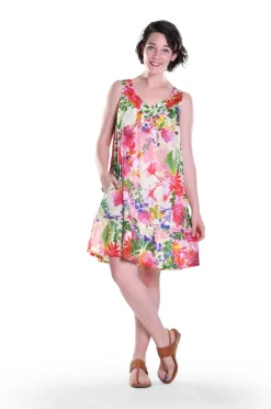 La Cera™ Camisa De Algodon Floral Multicolor 100% Algodon