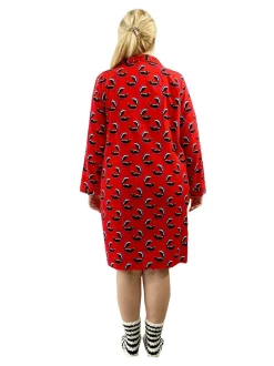 La Cera™ Camisa De Noche De Franela Whimsical Skunk De Talla Grande