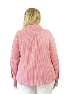 La Cera™ Camisa De Seersucker Con Botones Bordados En La Parte Delantera - Tall