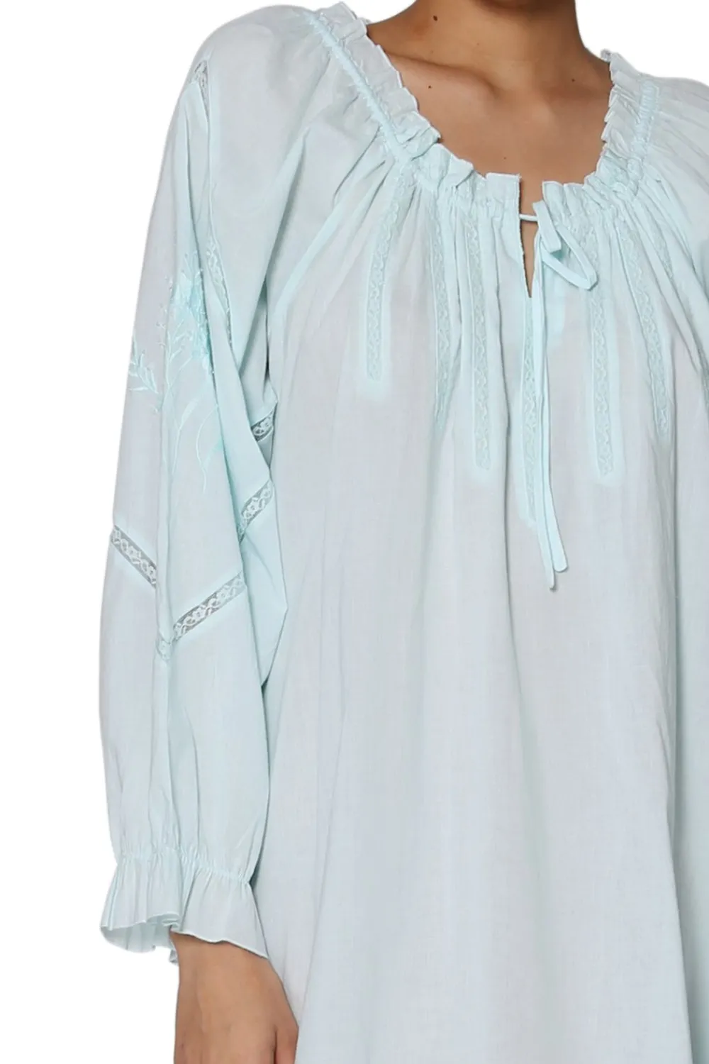La Cera™ Camisa Poeta Talla Grande 100% Algodon