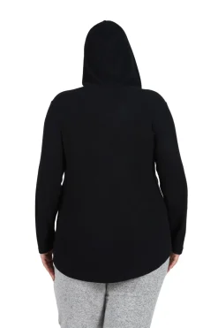 La Cera™ Camiseta Acogedora Con Capucha De Talla Grande