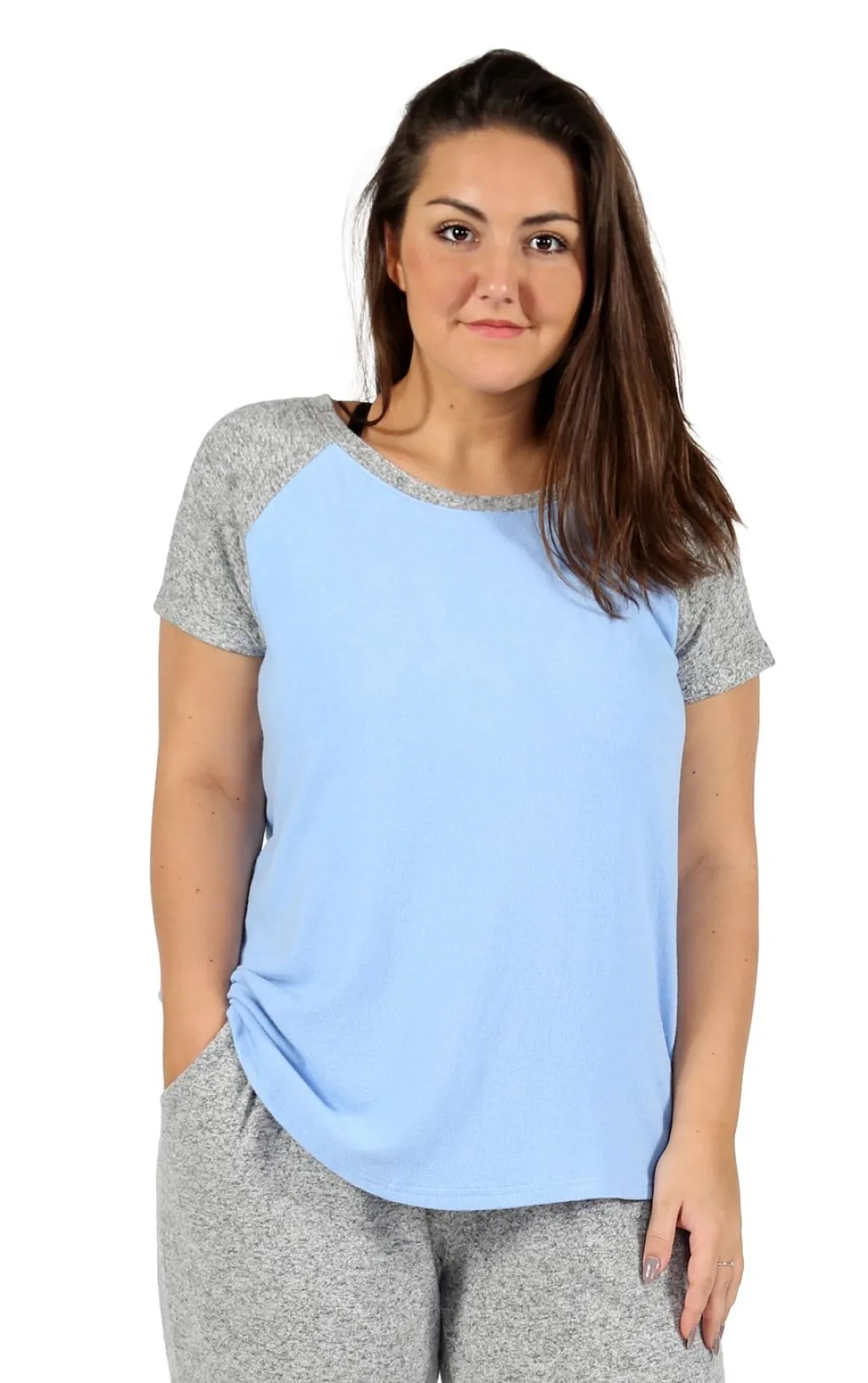 La Cera™ Camiseta De Dos Tonos De Talla Grande The Comfort Collection