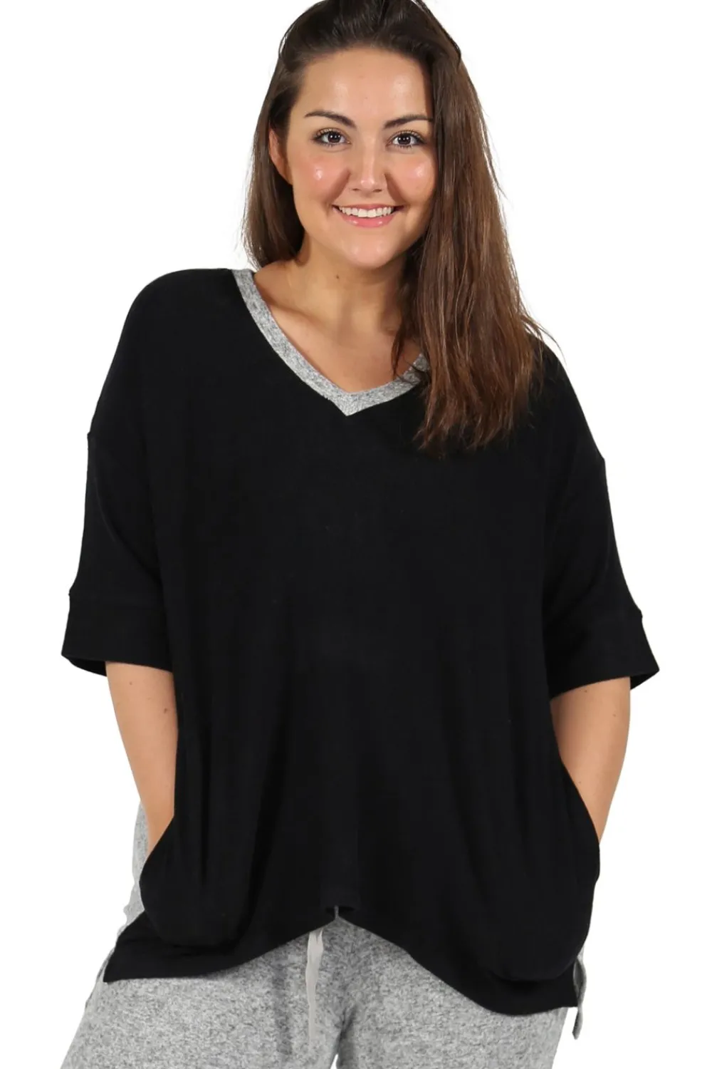 La Cera™ Camiseta De Talla Grande The Comfort Collection Block