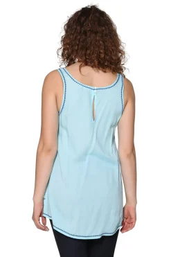 La Cera™ Camiseta Sin Mangas De Rayon Bordada