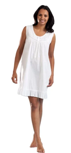 La Cera™ Camisola Con Cuello Redondo Bordada 100% Algodon