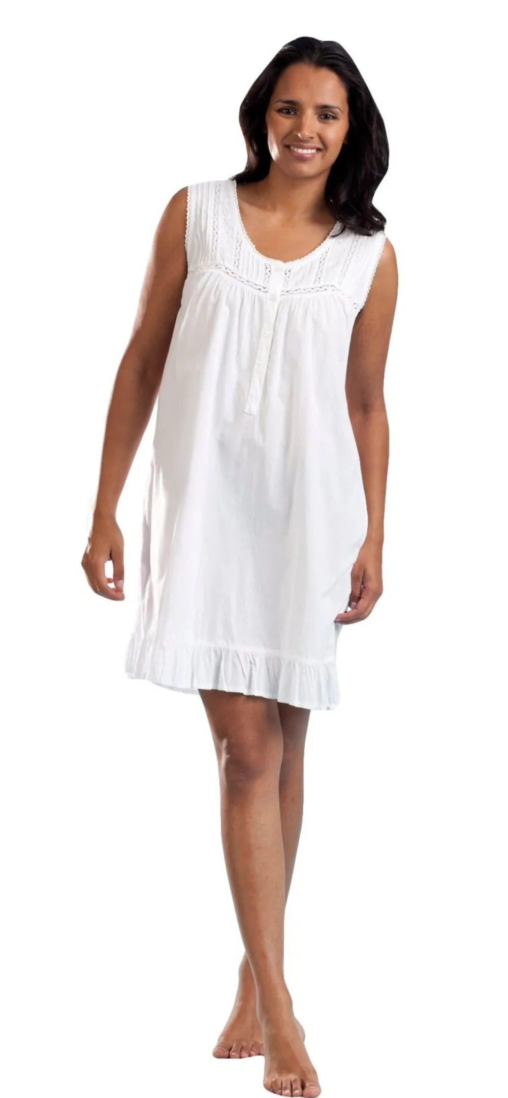 La Cera™ Camisola Con Cuello Redondo Bordada 100% Algodon
