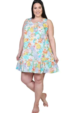La Cera™ Camison Con Estampado Floral Pastel 100% Algodon La Cera