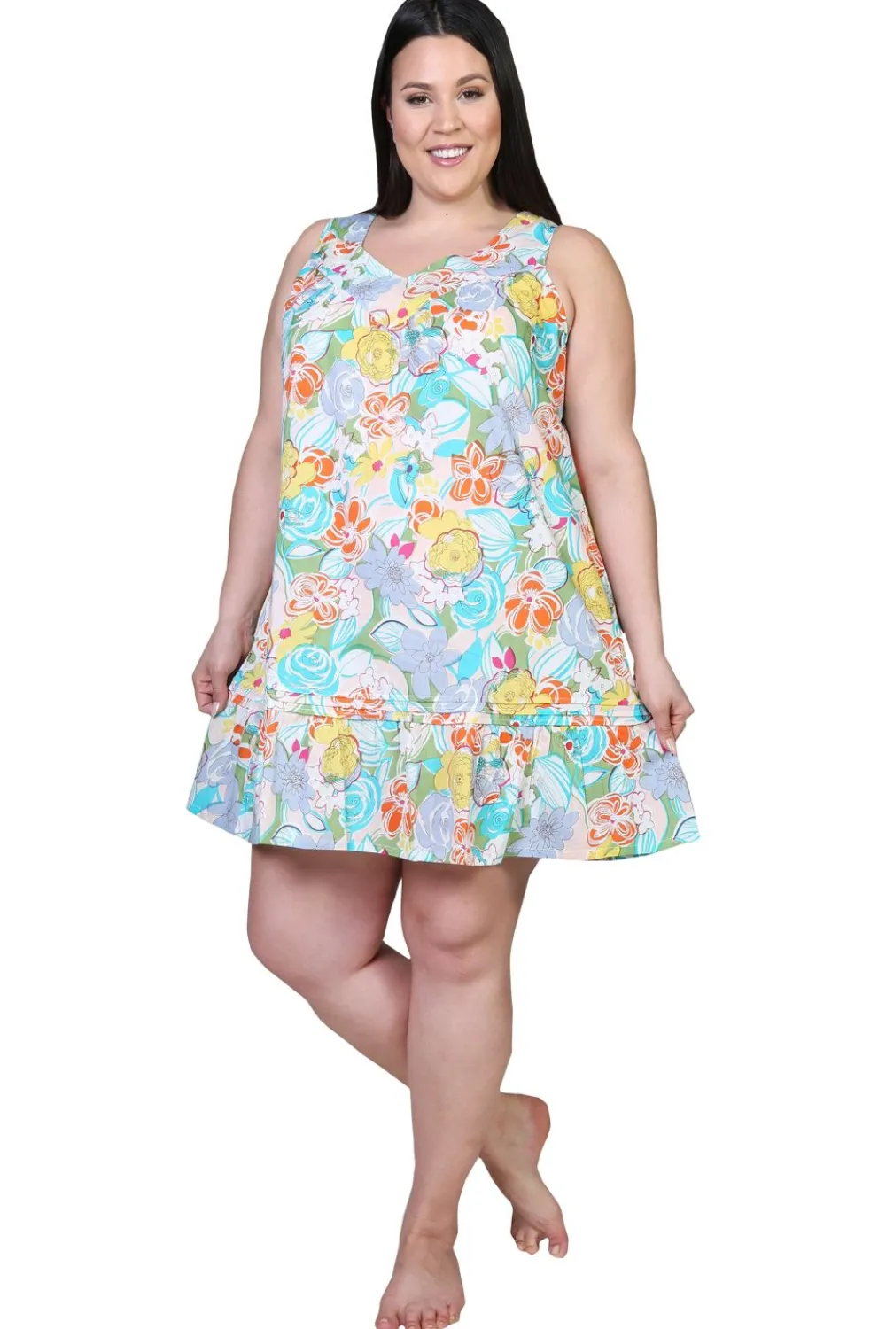 La Cera™ Camison Con Estampado Floral Pastel 100% Algodon La Cera