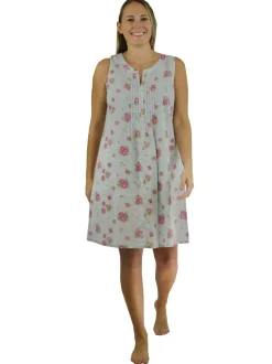 La Cera™ Camison Sin Mangas Con Estampado Floral La Cera