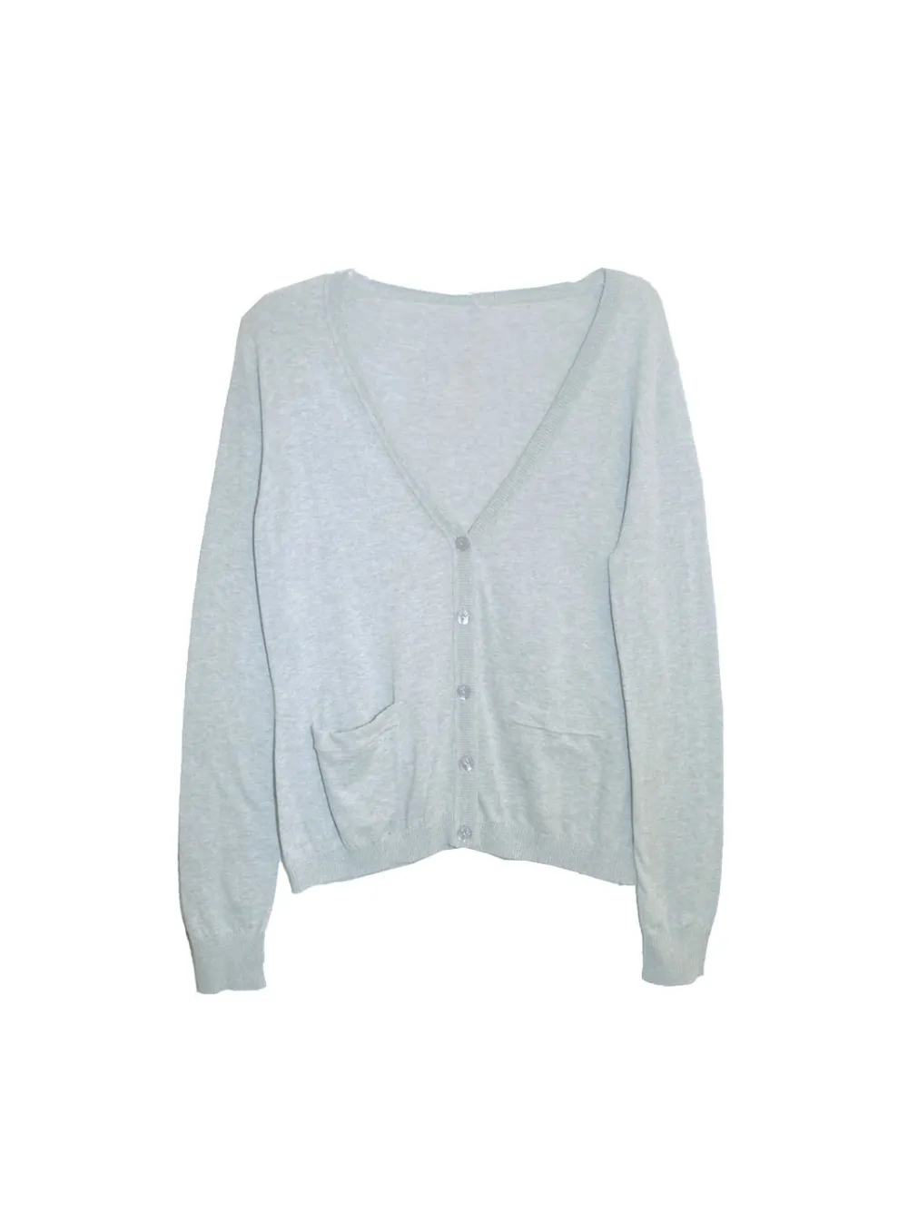 La Cera™ Cardigan De Manga Larga Con Bolsillos La Cera - Talla Grande