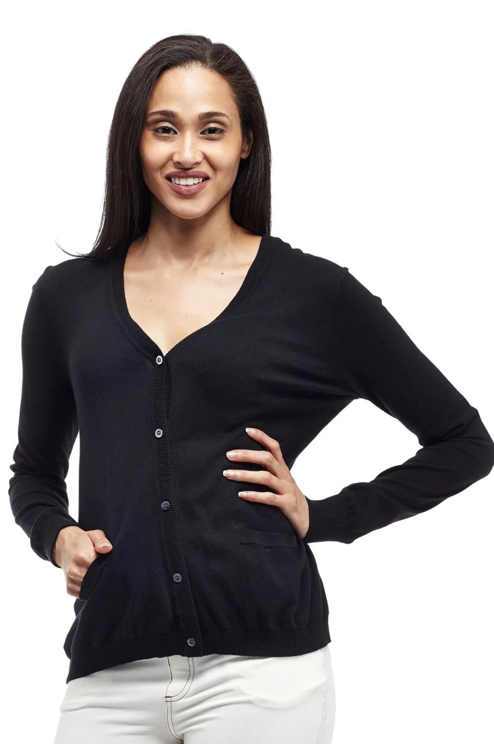 La Cera™ Cardigan De Manga Larga Con Bolsillos La Cera