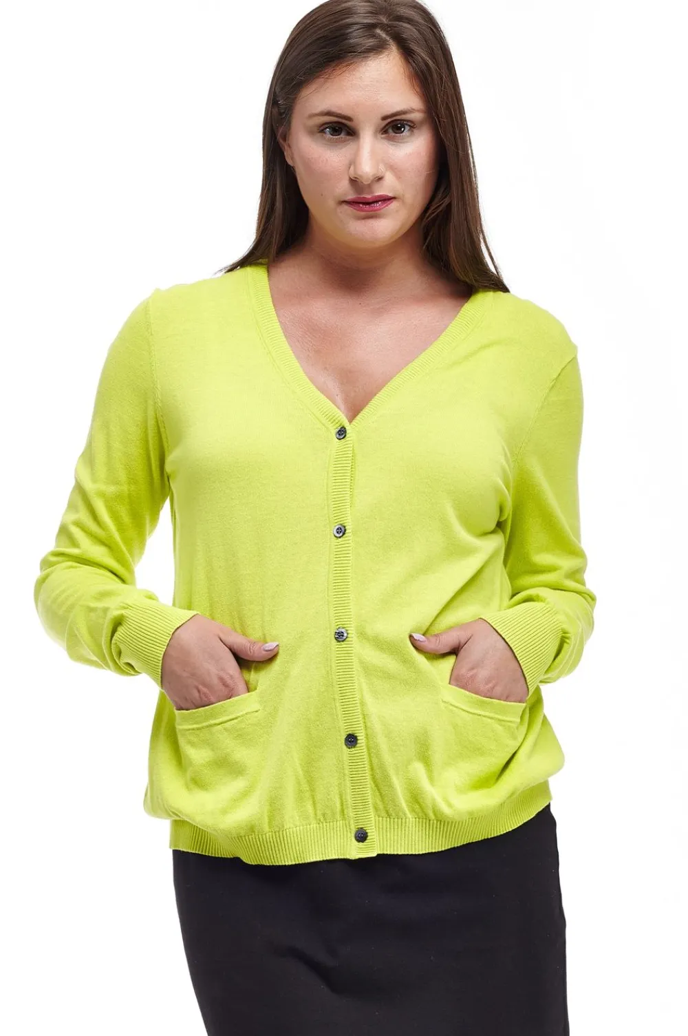 La Cera™ Cardigan De Manga Larga Con Bolsillos La Cera