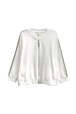 La Cera™ Chaqueta Con Cremallera De Felpa Francesa De Talla Grande