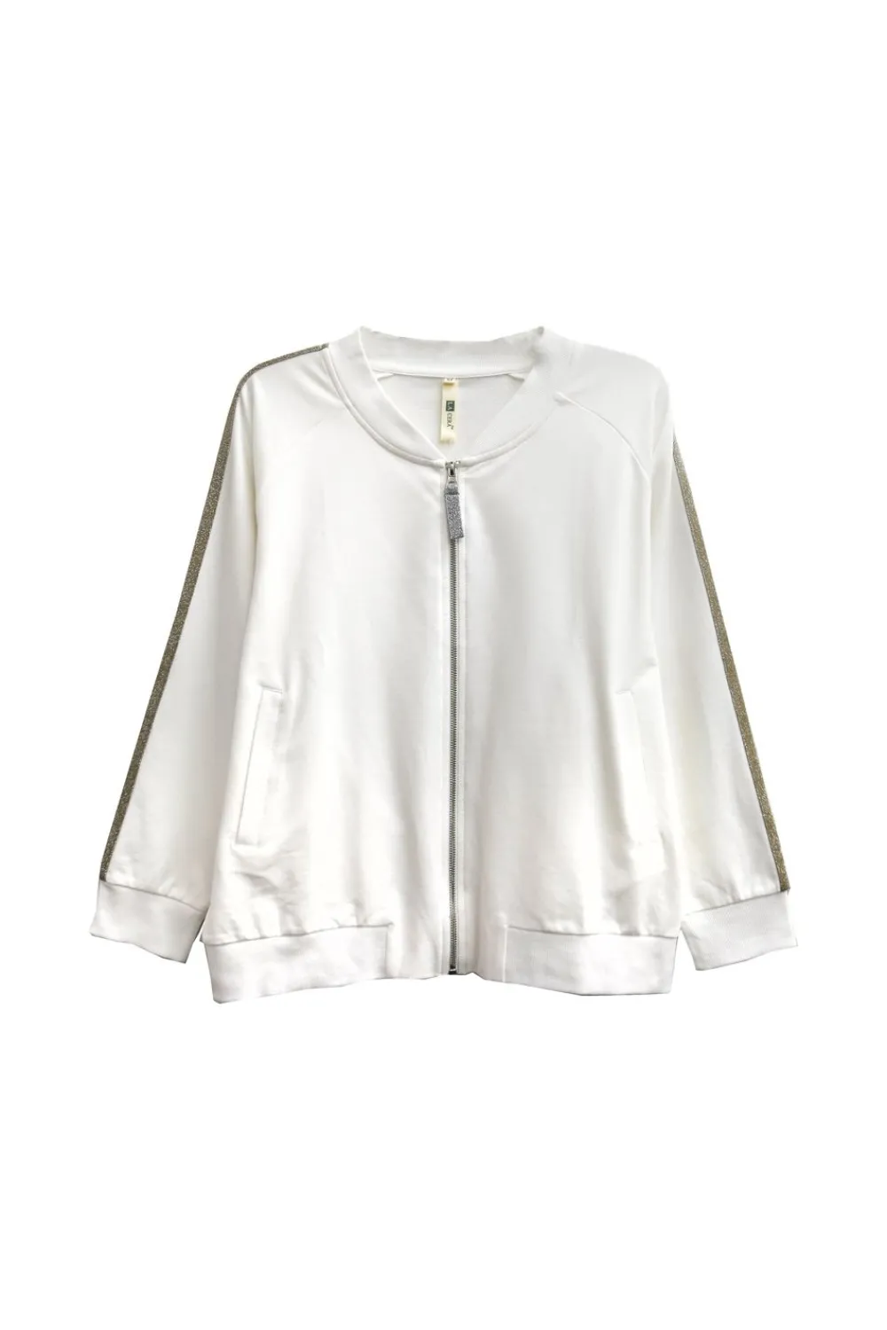 La Cera™ Chaqueta Con Cremallera De Felpa Francesa De Talla Grande