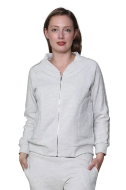 La Cera™ Chaqueta Con Cremallera De Felpa Francesa De Talla Grande