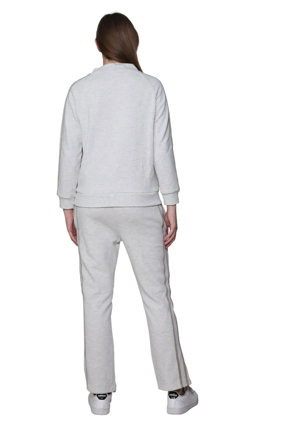 La Cera™ Chaqueta Con Cremallera De Felpa Francesa De Talla Grande