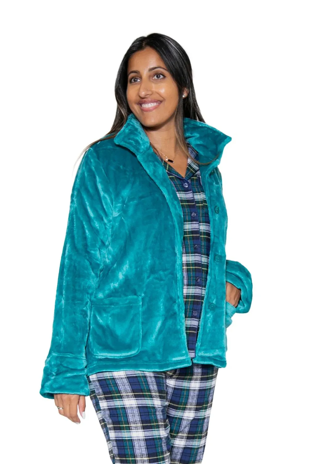 La Cera™ Chaqueta De Cama Roja De Felpa La Cera