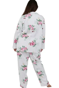 La Cera™ Conjunto De Pijama Con Estampado De Franela De Talla Grande
