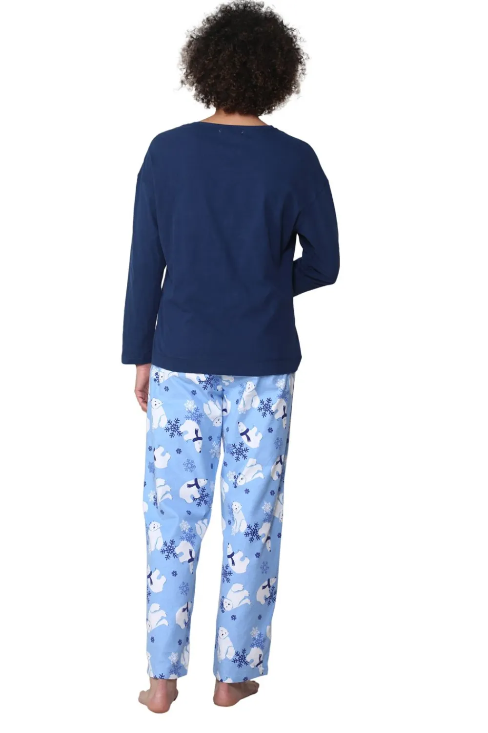 La Cera™ Conjunto De Pijama De Franela Con Oso Polar