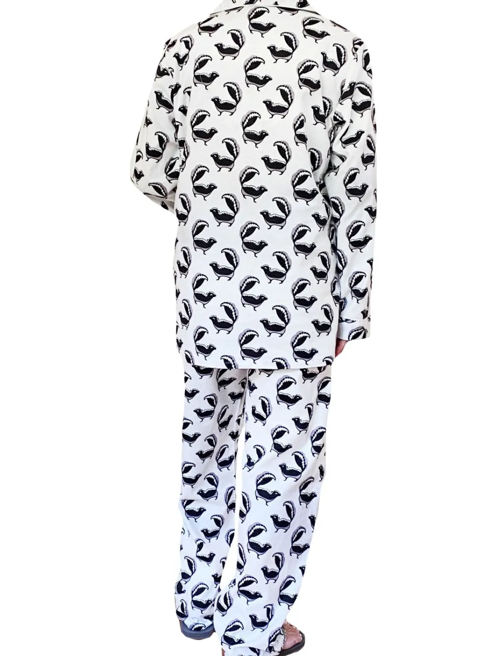 La Cera™ Conjunto De Pijama De Franela Whimsical Skunk