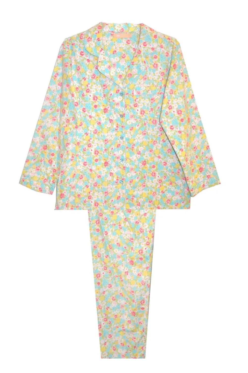 La Cera™ Conjunto De Pijama De Franela Floral De Talla Grande La Cera