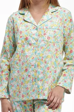 La Cera™ Conjunto De Pijama De Franela Floral De Manga Larga De La Cera