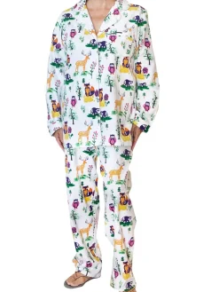 La Cera™ Conjunto De Pijama De Franela Con Animales Del Bosque