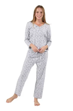 La Cera™ Conjunto De Pijama De Punto Floral La Cera