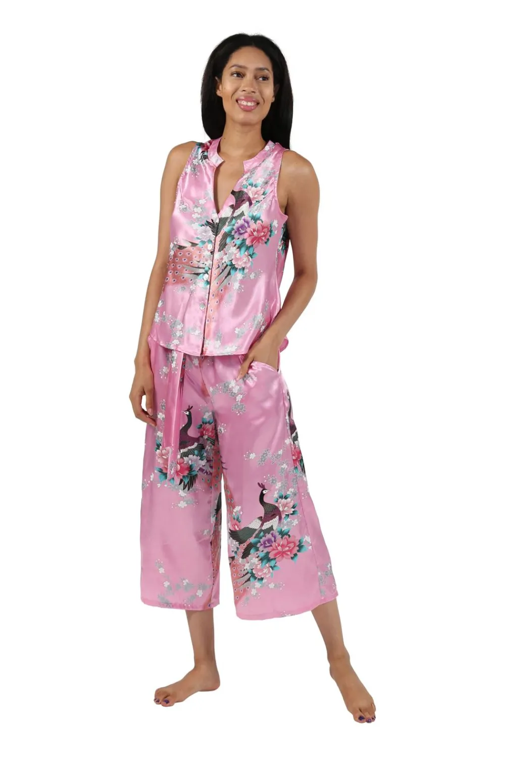 La Cera™ Conjunto De Salon Floral De Saten