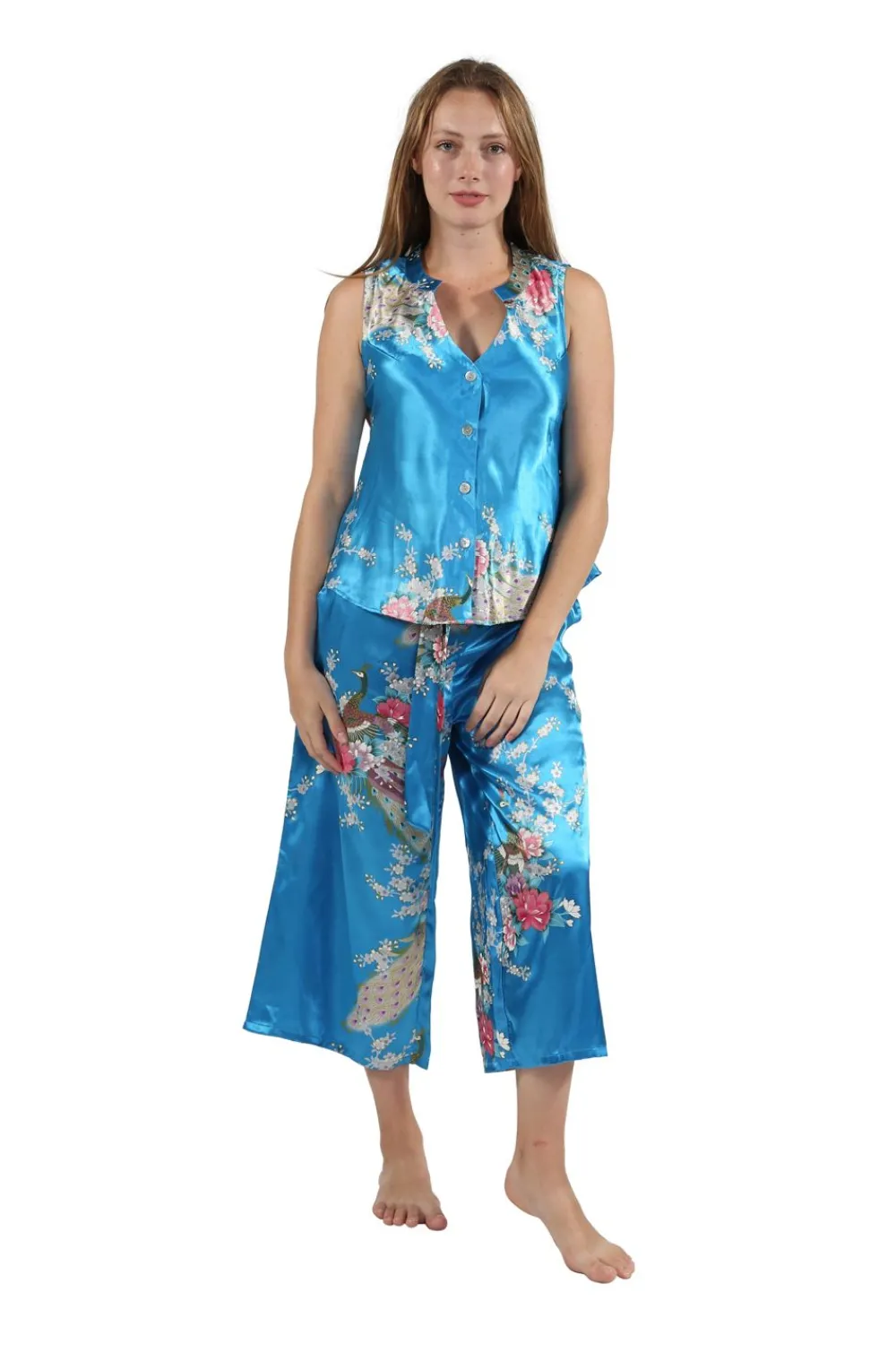 La Cera™ Conjunto De Salon Floral De Saten