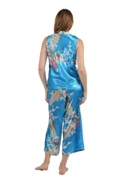 La Cera™ Conjunto De Salon Floral De Saten
