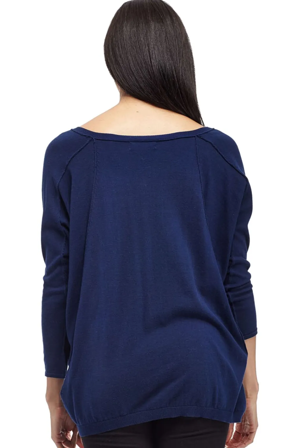 La Cera™ Jersey La Cera Con Escote En V Y Manga Dolman - Tallas Grandes