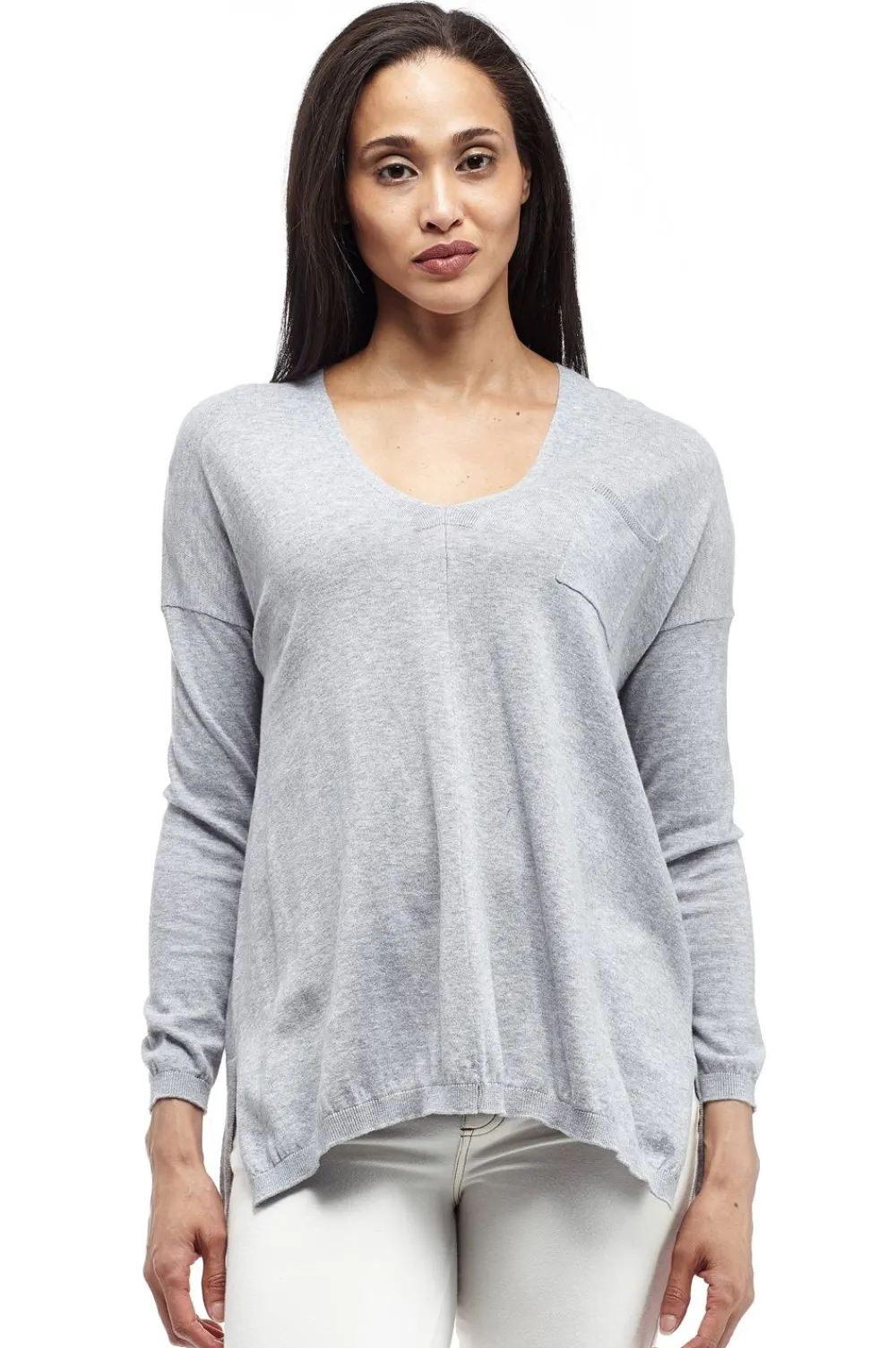 La Cera™ Jersey Tipo Jersey De Manga Larga Con Bolsillo La Cera