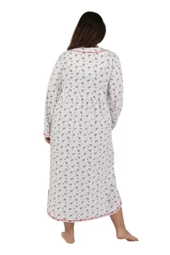 La Cera™ La Cera Camison Con Estampado De Muerdago De Punto 100% Algodon Talla