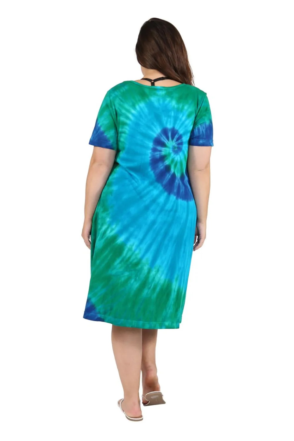 La Cera™ La Cera Novedad Denim Vestido De Manga Corta De Talla Grande