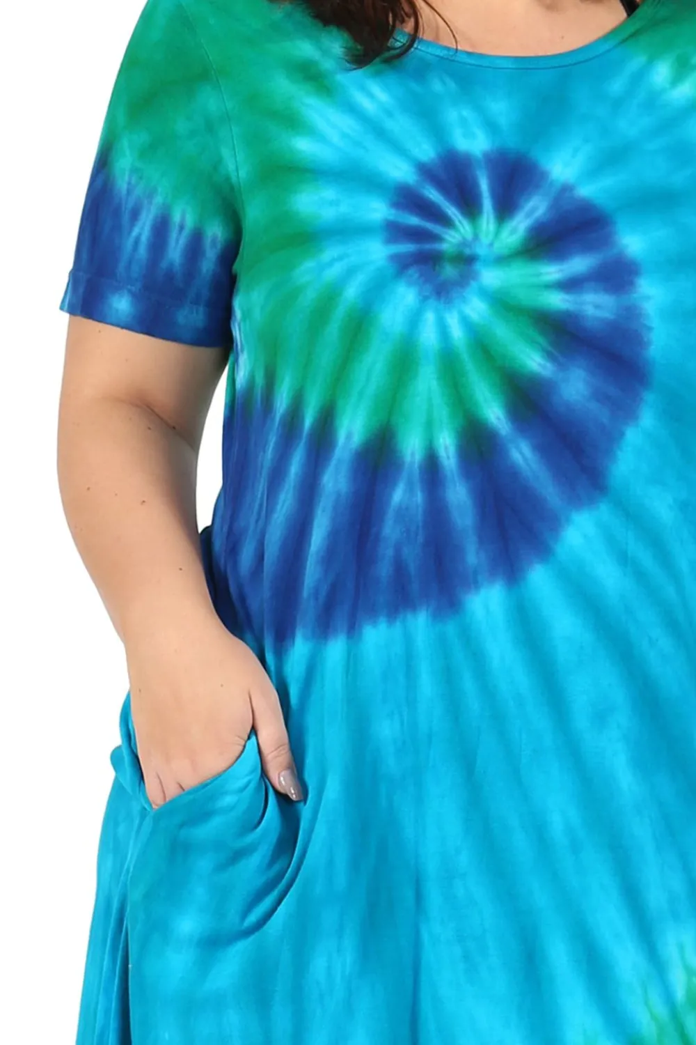 La Cera™ La Cera Novedad Denim Vestido De Manga Corta De Talla Grande