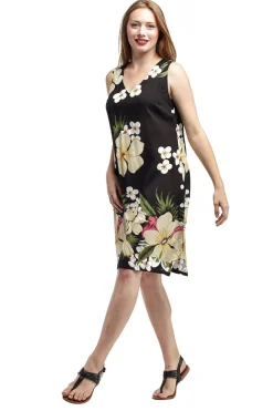 La Cera™ La Cera Vestido Corto Floral Sin Mangas Con Cuello En V