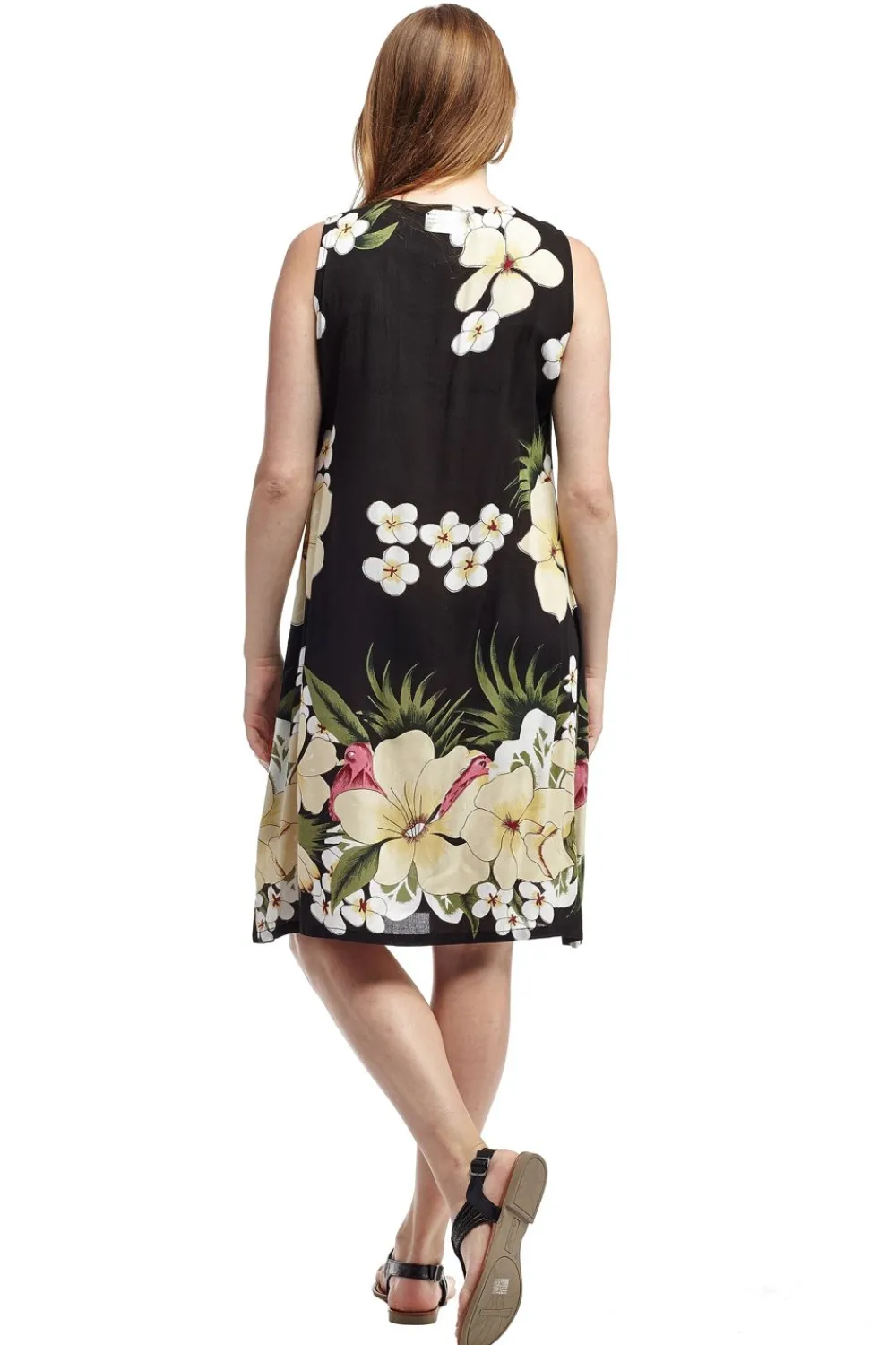 La Cera™ La Cera Vestido Corto Floral Sin Mangas Con Cuello En V