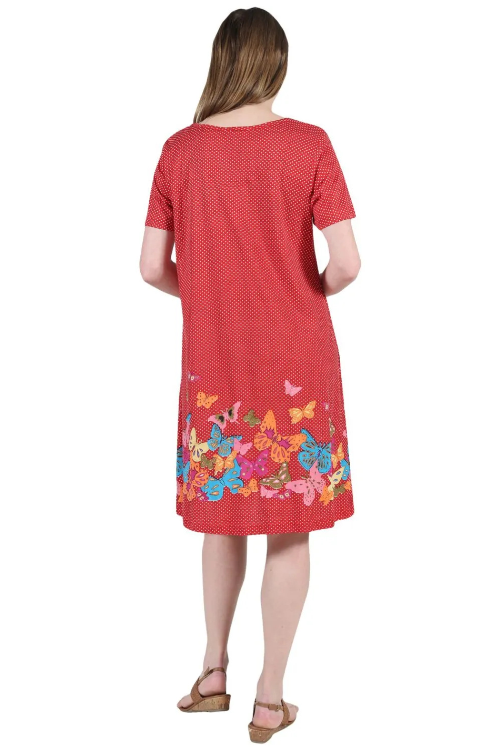 La Cera™ La Cera Vestido De Talla Grande De Manga Corta Con Estampado Floral De