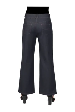 La Cera™ Pantalon Ancho De Punto Elastico La Cera
