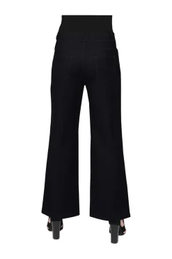 La Cera™ Pantalon Ancho De Punto Elastico La Cera